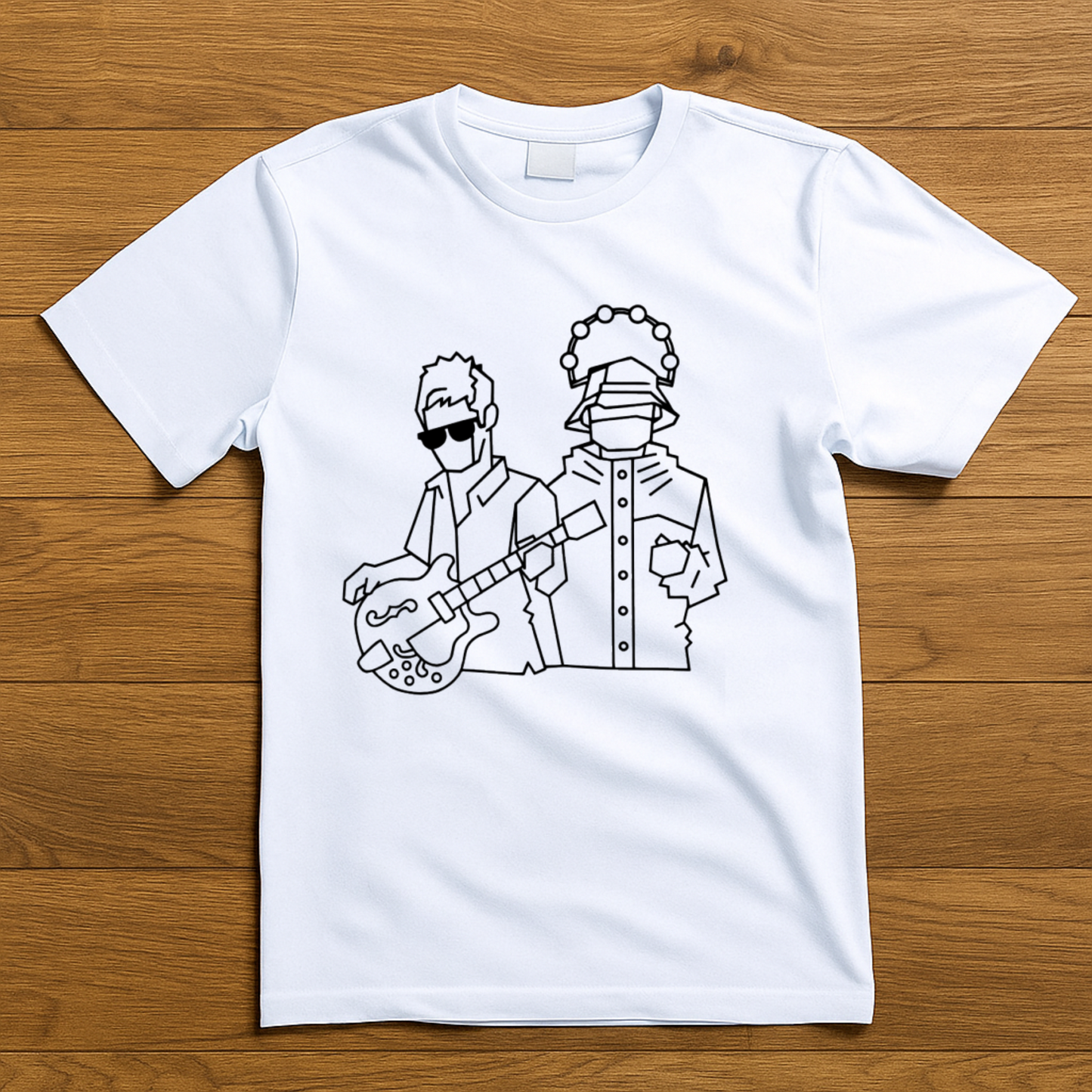 Oasis outline sketch t-shirt