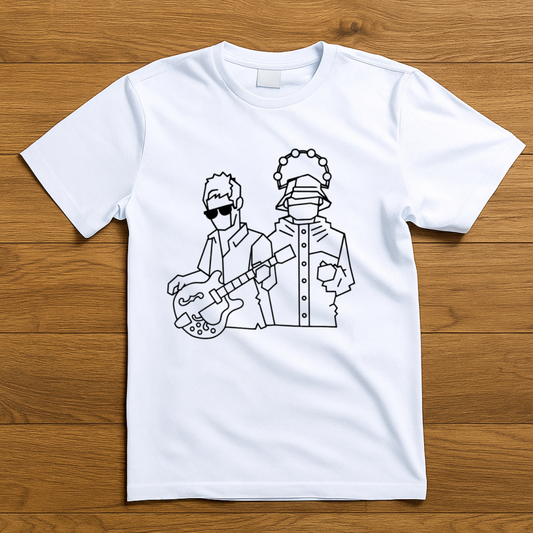 Oasis outline sketch t-shirt